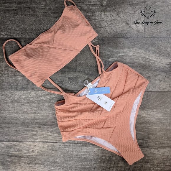 Bandeau High Waist Suspender Bikini - Picture 3 of 3